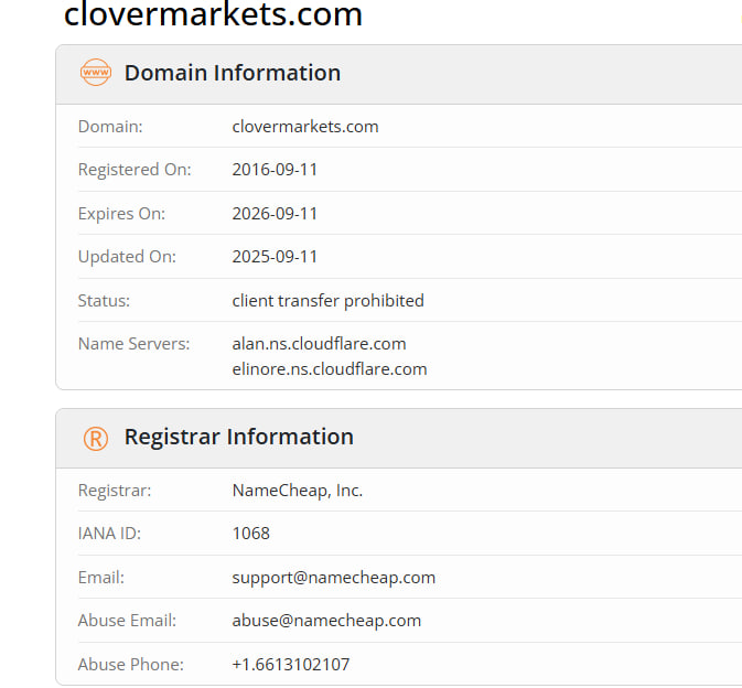 WHOIS data