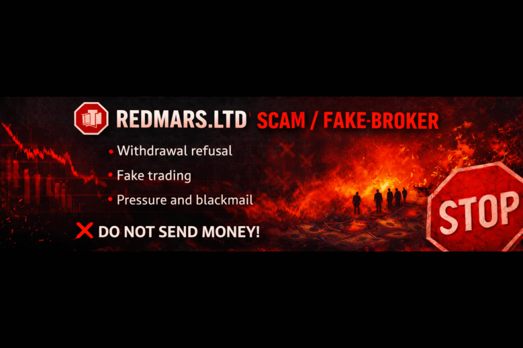 According to our experts, engaging with redmars.ltd carries a high risk of financial loss.