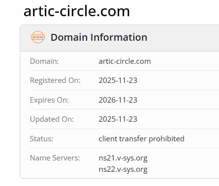 Artic-Circle.com has no operational history, no independent reviews, and no proven business background.