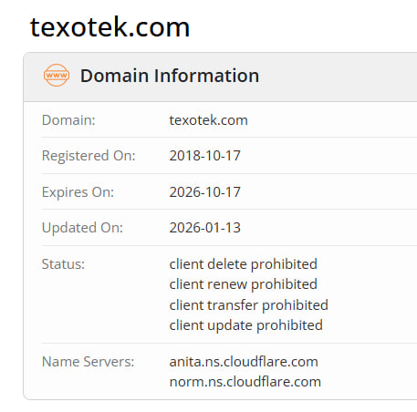 WHOIS data