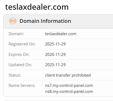 WHOIS data 