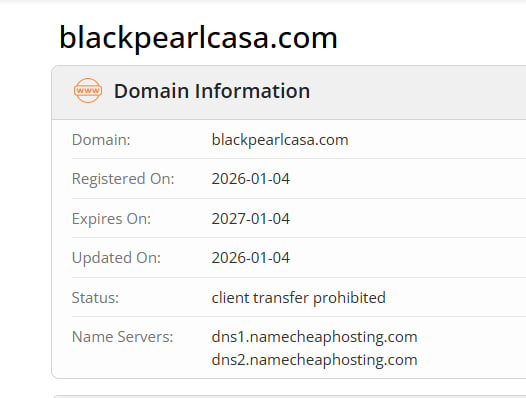 WHOIS data 