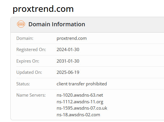 WHOIS data