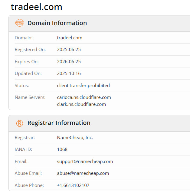 WHOIS data 