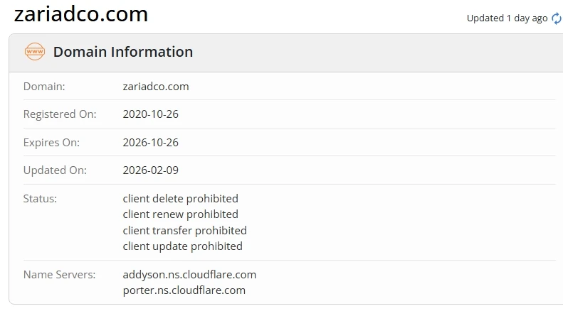 Zariadco Whois