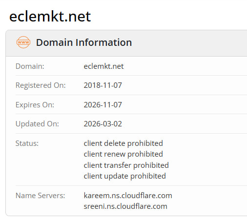 WHOIS data
