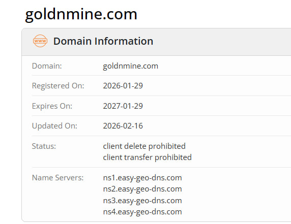 WHOIS data 