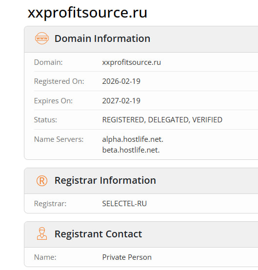 WHOIS data