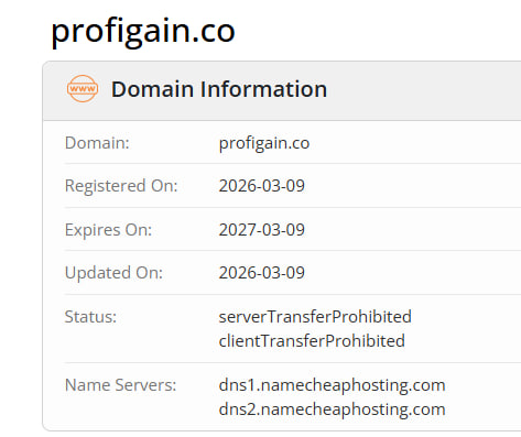 WHOIS data 