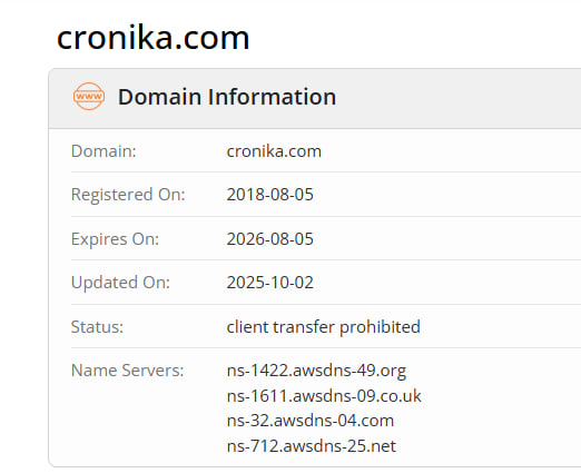 WHOIS data 