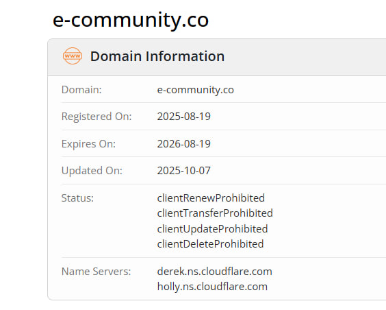 WHOIS data 