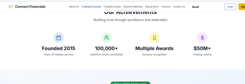 screenshot from the website